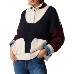 Best Sale ๐ฅฐ Ba&sh Benji Color Block Sweater Navy ๐