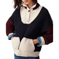 Best Sale 🥰 Ba&sh Benji Color Block Sweater Navy 🎉 -ba&sh Sales Store unnamed file 643