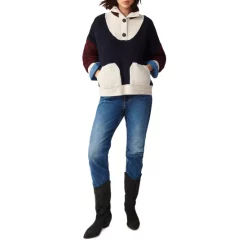 Best Sale 🥰 Ba&sh Benji Color Block Sweater Navy 🎉 -ba&sh Sales Store unnamed file 644