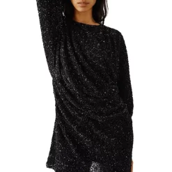 Budget ✨ Ba&sh Scarlet Sequin Mini 👗 Dress Noir 🌟 -ba&sh Sales Store unnamed file 647