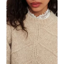 Buy 😍 Ba&sh West Textured Knit Sweater Beige 💯 -ba&sh Sales Store unnamed file 676