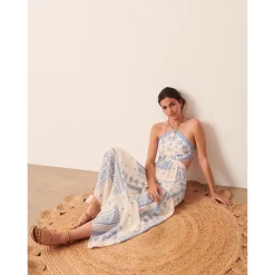 Brand new 😉 Ba&sh Ilona Tiered Open Back Maxi 👗 Dress Off White 👏 -ba&sh Sales Store unnamed file 681