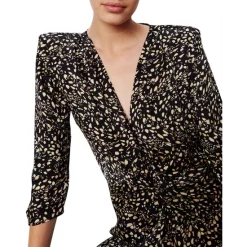 Best Pirce 🧨 Ba&sh Printed Erika 👗 Dress Black 🎁 -ba&sh Sales Store unnamed file 685