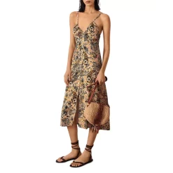 Deals 😍 Ba&sh Baila Printed Midi 👗 Dress Blue 🛒