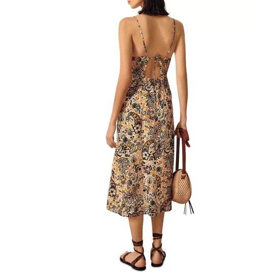 Deals 😍 Ba&sh Baila Printed Midi 👗 Dress Blue 🛒 4 Deals 😍 Ba&sh Baila Printed Midi 👗 Dress Blue 🛒 - Image 2