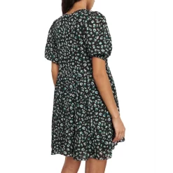 Buy 🧨 Ba&sh Beth Printed Mini 👗 Dress Black 🎁 -ba&sh Sales Store unnamed file 721