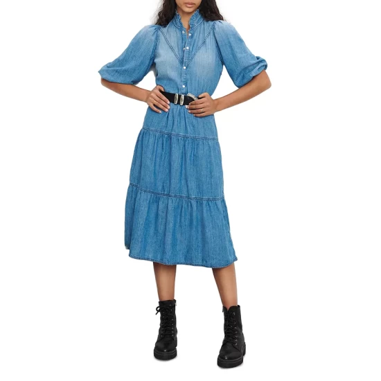 Best Sale 🥰 Ba&sh Willow Chambray Midi 👗 Dress Lightusedb 🔥 6 Best Sale 🥰 Ba&sh Willow Chambray Midi 👗 Dress Lightusedb 🔥 - Image 4