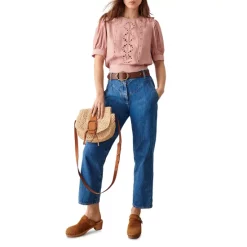 Deals 🥰 Ba&sh Bacary Eyelet Cutout Back Blouse Black ⭐ -ba&sh Sales Store unnamed file 788