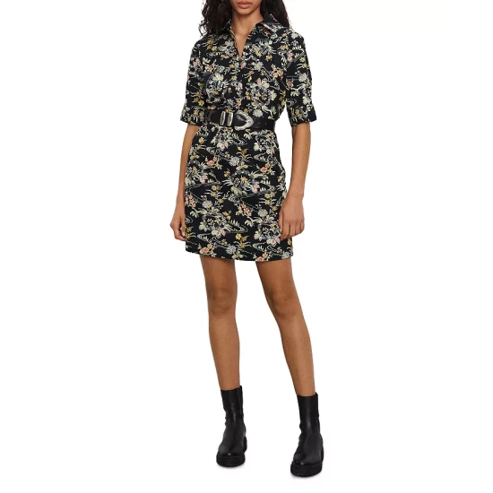 Cheap โจ Ba&sh Printed Filly Cotton ๐ Dress Black ๐ 4 Cheap โจ Ba&sh Printed Filly Cotton ๐ Dress Black ๐ - Image 2