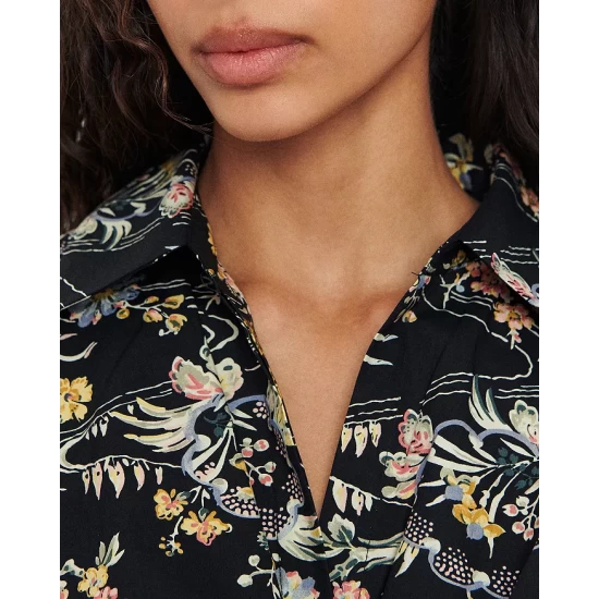 Cheap โจ Ba&sh Printed Filly Cotton ๐ Dress Black ๐ 6 Cheap โจ Ba&sh Printed Filly Cotton ๐ Dress Black ๐ - Image 4