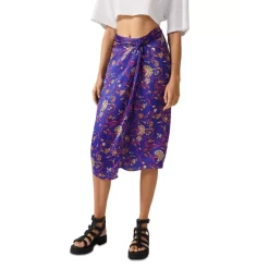 Cheap ⭐ Ba&sh Corso Faux Wrap Midi 👗 Skirt Blue 💯 -ba&sh Sales Store unnamed file 804