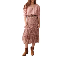 Top 10 🔥 Ba&sh Monder Floral Print Tiered Midi 👗 Skirt Beige 🌟 -ba&sh Sales Store unnamed file 834