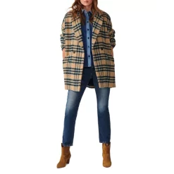 Wholesale ❤️ Ba&sh Gus Oversized Plaid 🧥 Coat Beige 🤩 -ba&sh Sales Store unnamed file 84
