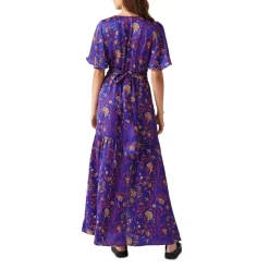 Outlet 🤩 Ba&sh Cecilia Flutter Sleeve Maxi 👗 Dress Blue 🤩 -ba&sh Sales Store unnamed file 846