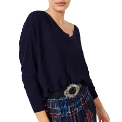 Top 10 ✨ Ba&sh Button Back Sweater Marine ⌛