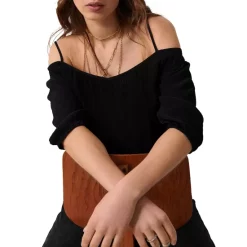 Promo 💯 Ba&sh Naya Cold Shoulder Top Black 😍 -ba&sh Sales Store unnamed file 865