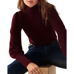 Buy 🎁 Ba&sh Eden Balloon Sleeve Wool Sweater Burgundy 🛒 -ba&sh Sales Store unnamed file 87