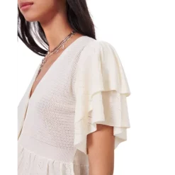 Outlet 🌟 Ba&sh Acacio Pointelle Cardigan Top Off White 🎁 -ba&sh Sales Store unnamed file 881