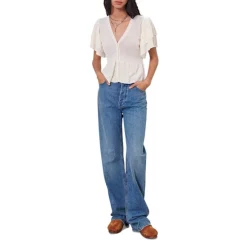 Outlet 🌟 Ba&sh Acacio Pointelle Cardigan Top Off White 🎁 -ba&sh Sales Store unnamed file 882