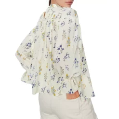 Best Pirce ❤️ Ba&sh Albin Floral Print Blouse Off White 🥰 -ba&sh Sales Store unnamed file 884