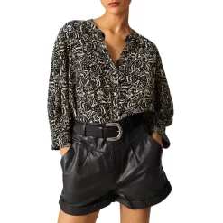 Top 10 🎁 Ba&sh Lio Pintucked 👚 Shirt Black 🌟