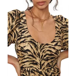 Discount 🔥 Ba&sh Zola Animal Print 👗 Dress Beige 🤩 -ba&sh Sales Store unnamed file 906