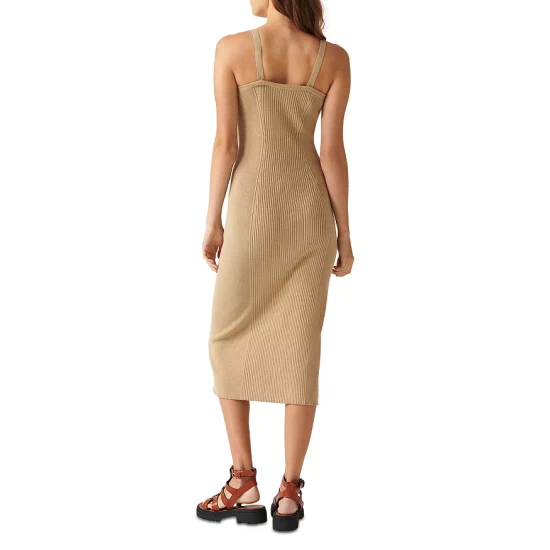 Deals ๐ Ba&sh Chaeri Ribbed Tank Midi ๐ Dress Beige ๐ 5 Deals ๐ Ba&sh Chaeri Ribbed Tank Midi ๐ Dress Beige ๐ - Image 3