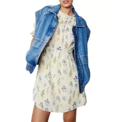 Hot Sale ✔️ Ba&sh Alois Printed Mini 👗 Dress Off White 🎉