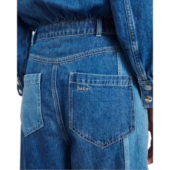 Outlet ⭐ Ba&sh Quincy Two-Tone Denim Jumpsuit Indigo ⭐ -ba&sh Sales Store unnamed file 953