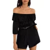 Promo ✔️ Ba&sh Doria Off-the-Shoulder Romper Black 👍 -ba&sh Sales Store unnamed file 985