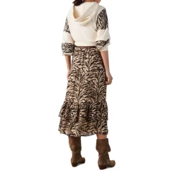 Hot Sale 🎁 Ba&sh Ilou Animal Print 👗 Skirt Beige ❤️ -ba&sh Sales Store unnamed file 994